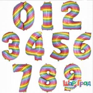 Цифры фольгированные попит Pop it