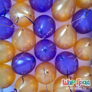 Шары латексные золотые и синие
