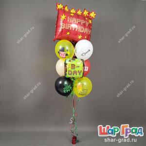 Фонтан из шаров TNT Динамит Happy Birthday!