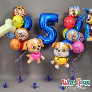 Композиция с фигурами и фонтанами Щенячий патруль на 5 лет