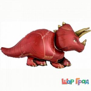Фольгированный шар фигура, динозавр Трицератопс