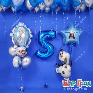 Композиция холодное сердце с цифрой 5