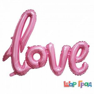 Фигура надпись Love розовая