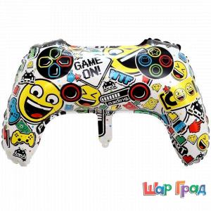 Фольгированная фигура джойстик игровой Улыбки (Смайлы)