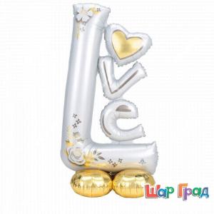 Фигура белая напольная слово Love