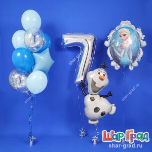 Олаф с фольгированной цифрой 7
