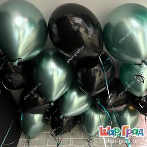 Шары под потолок изумрудные и чёрные