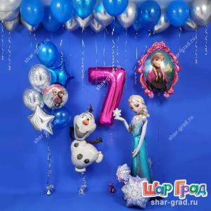 Композиция холодное сердце с цифрой 7