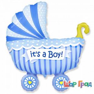 Шар фольгированная коляска It's a Boy!